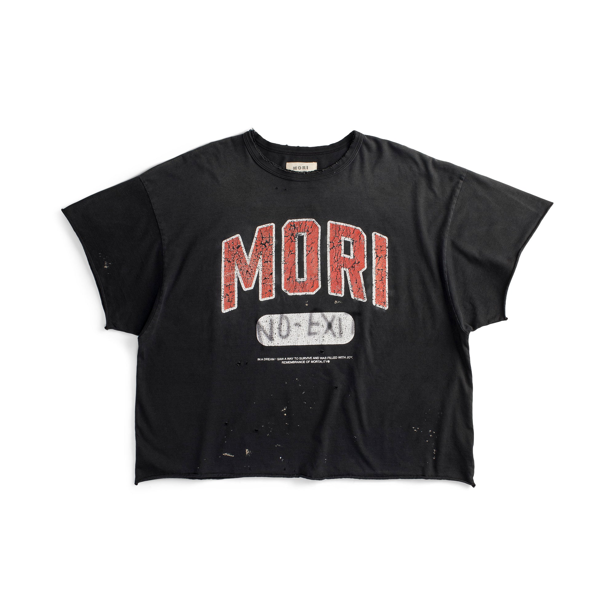 "NO EXIT" BOXY CROP TEE